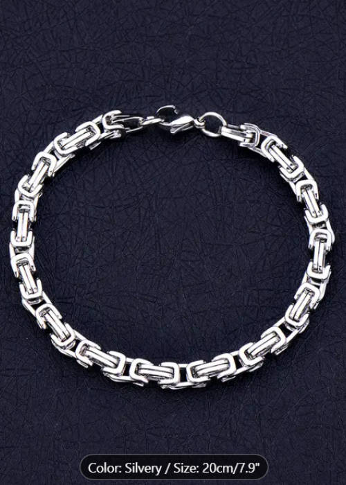 5mm Gold Plated Black Imperial Chain Bracelet
